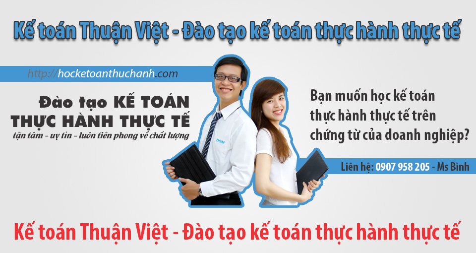 học kế toán thực hành TPHCM – trung tâm kế toán Thuận Việt